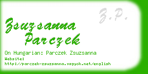 zsuzsanna parczek business card